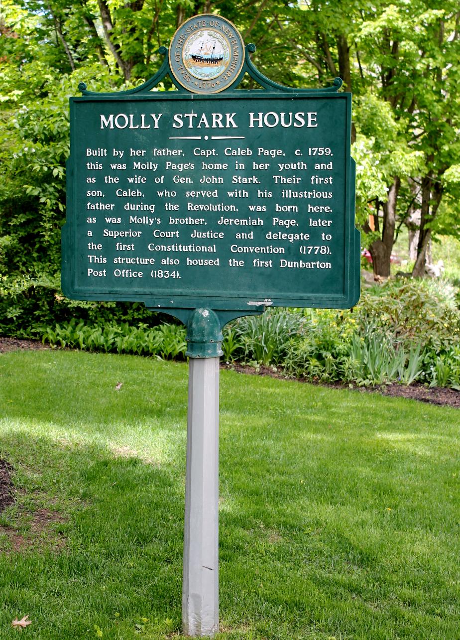 Molly Stark House Historical Marker - Dunbarton NH