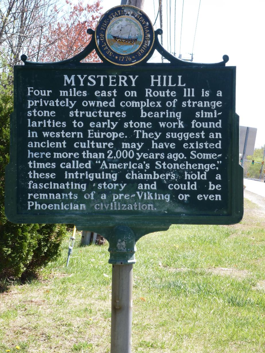 Mystery Hill Historical Marker