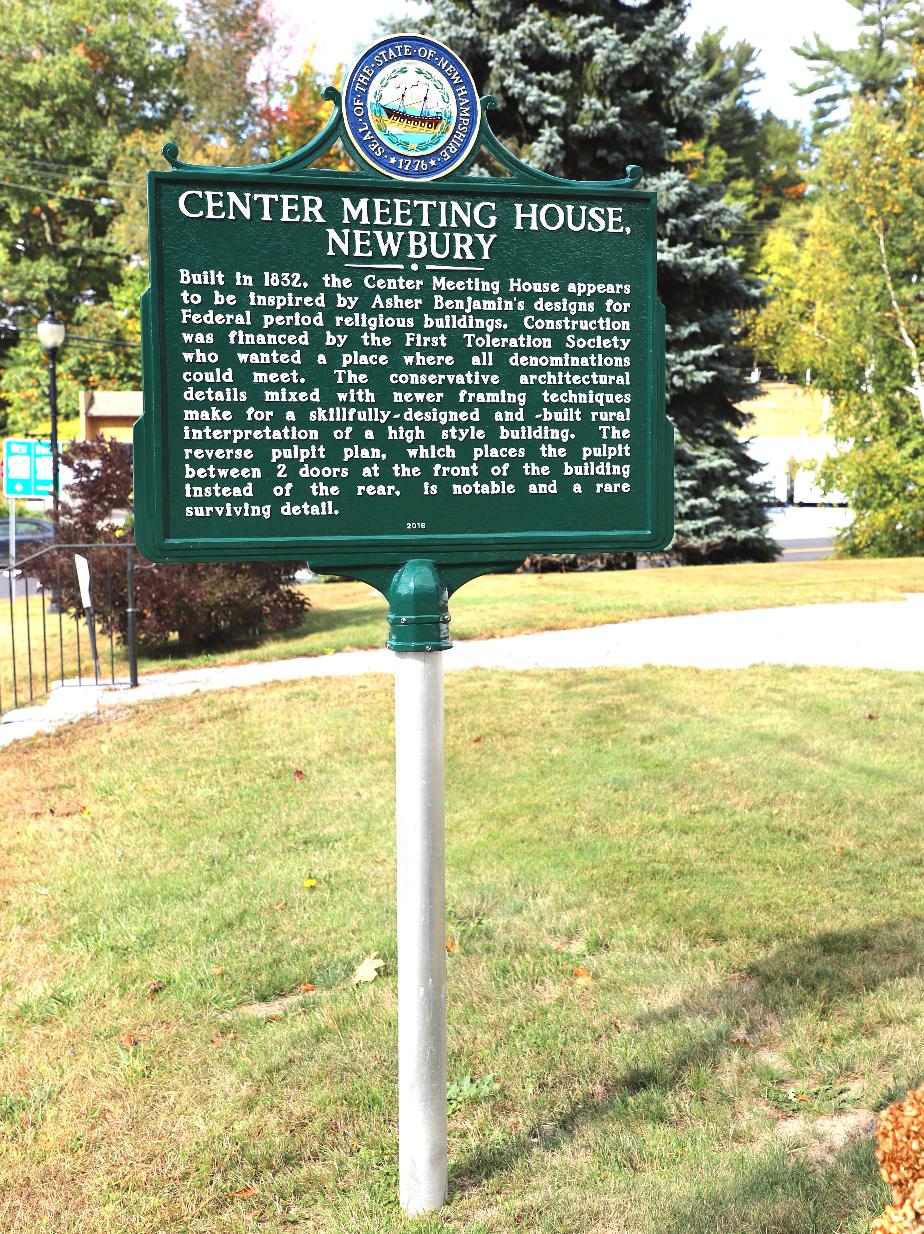 Newbury Center Meeting House Historical Marker