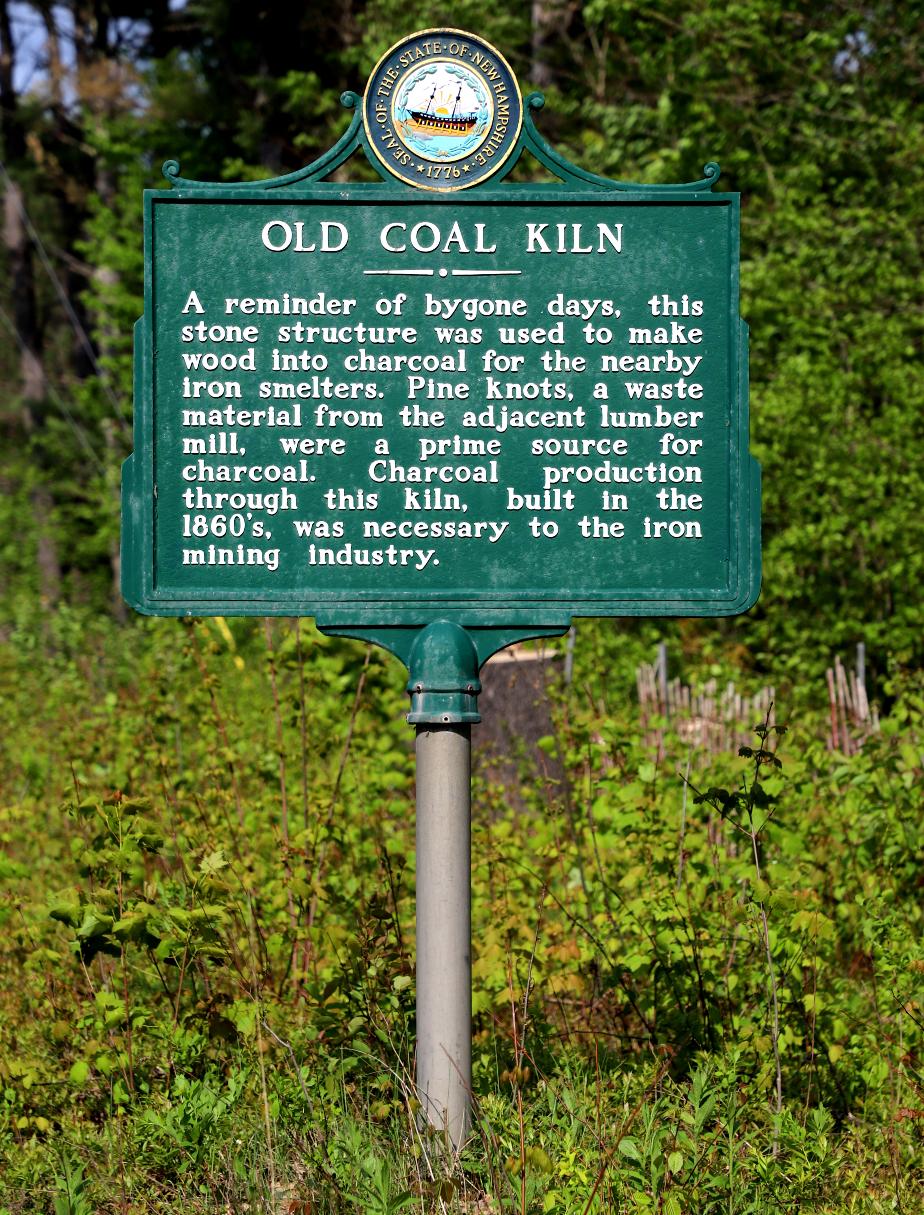 Old Coal Kiln Historical Marker #70, Lisbon New Hampshire