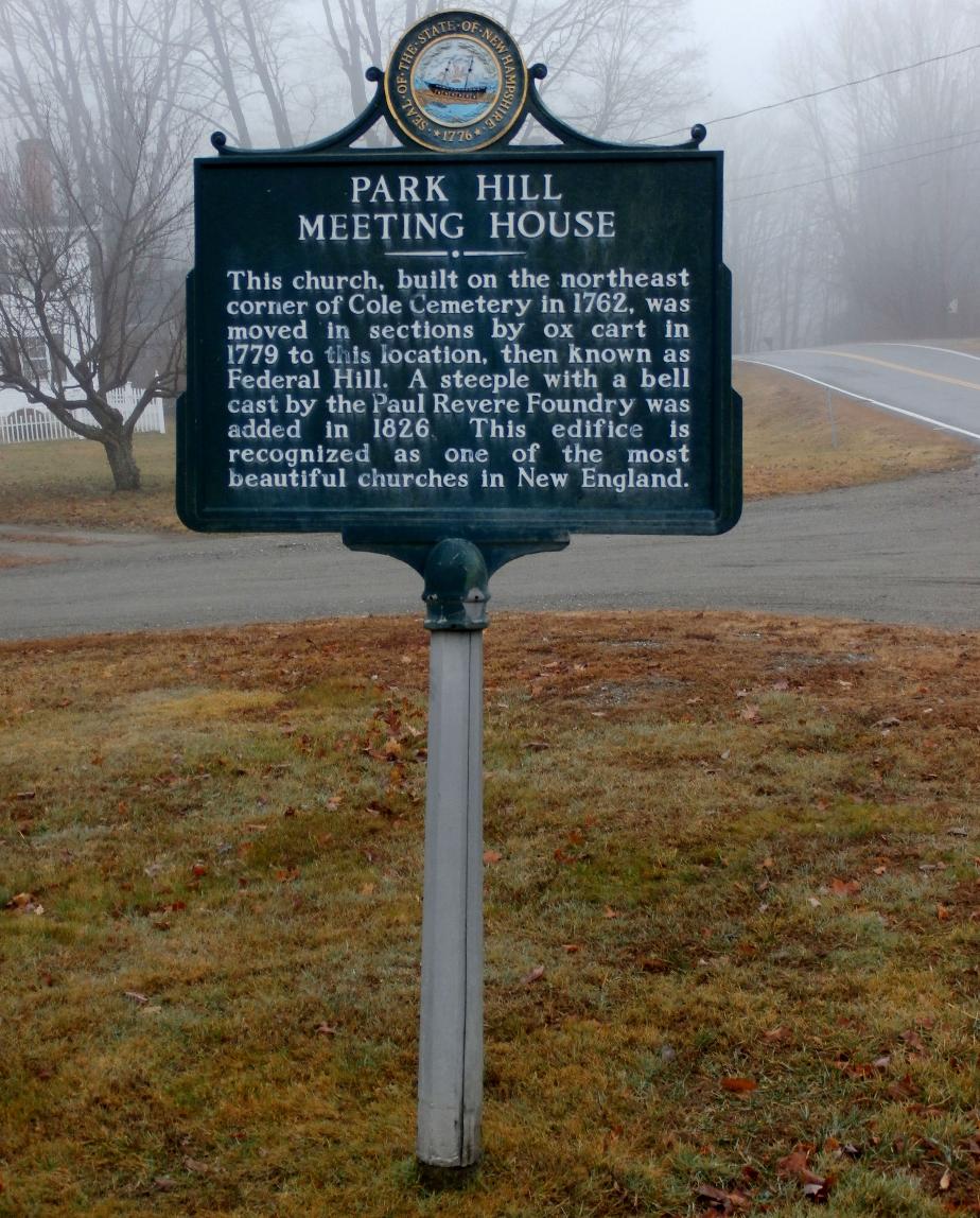 Park Hill Meeting House Historical Marker
