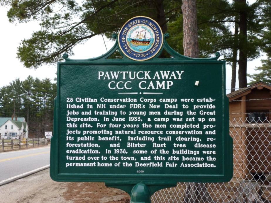 Pawtuckaway CCC Camp Historical Marker