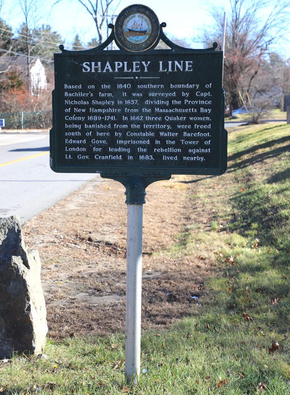 Shapley Line Historical Marker #103 Rocks Road Seabrook New Hampshire