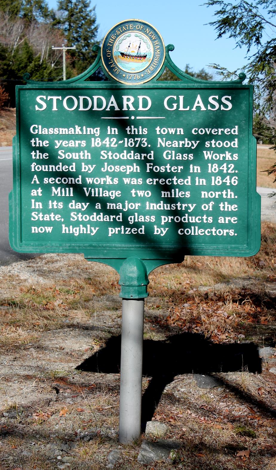 Stoddard Glass Historical Marker