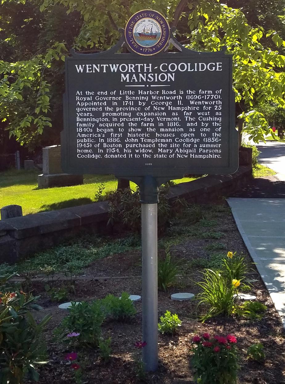 Wentworth Coolidge Mansion Historical Marker