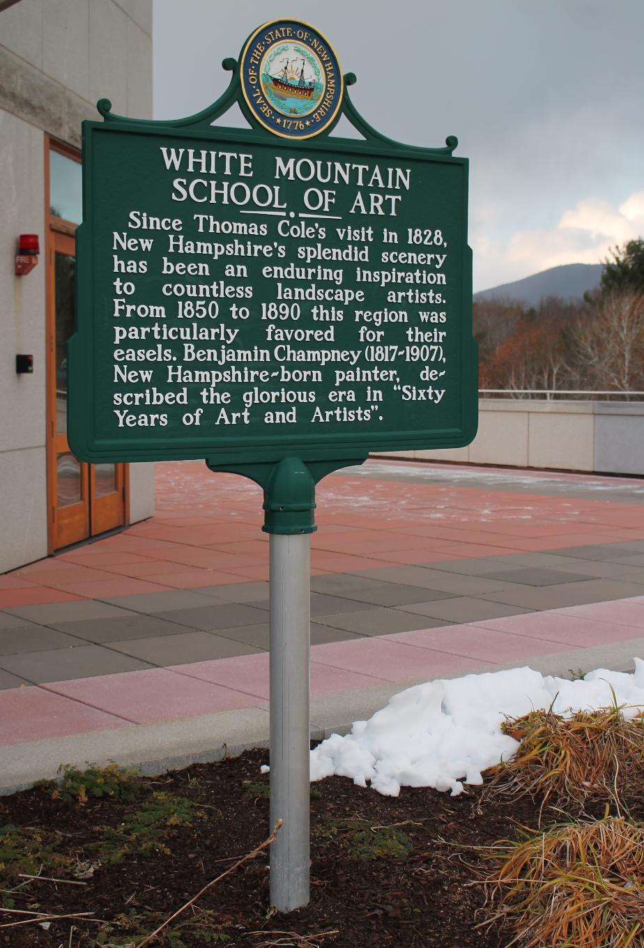 White Mountain School of Art Historical Marker - North Conway New Hampshire