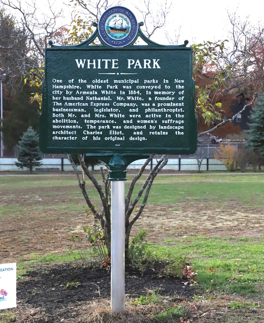 White Park in Concord New Hampshire Historical Marker #147