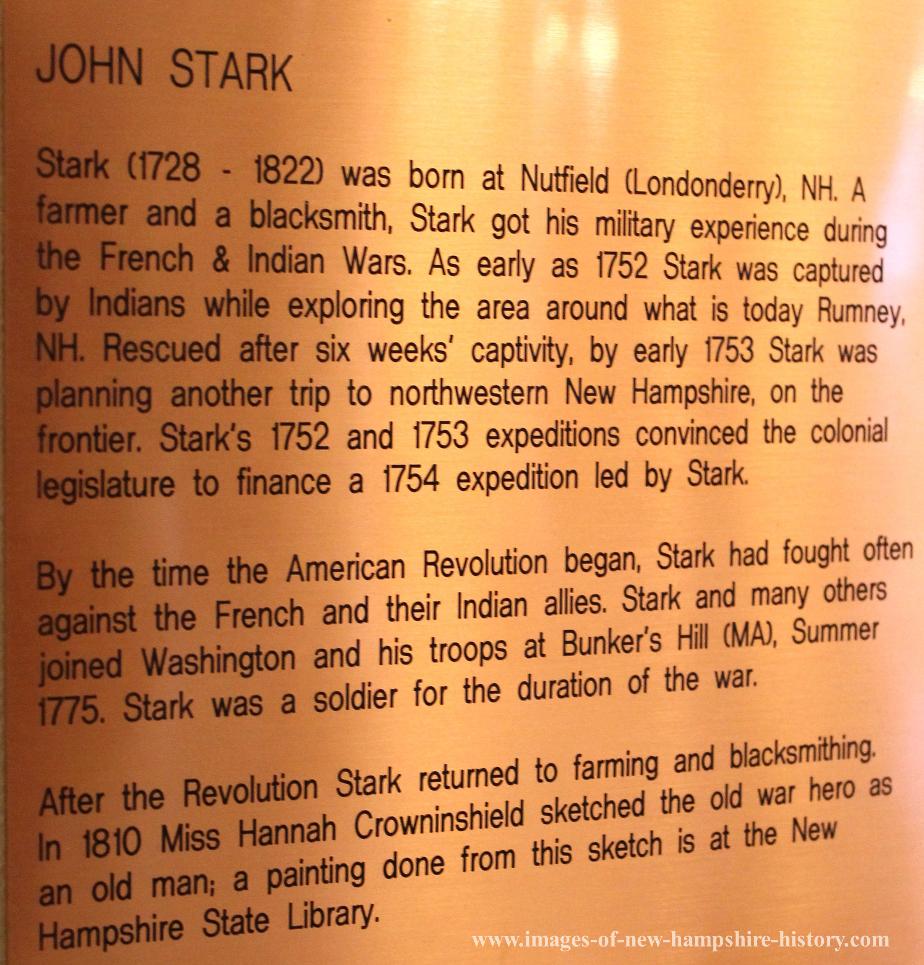 General John Stark New Hampshire State House Portrait Plate
