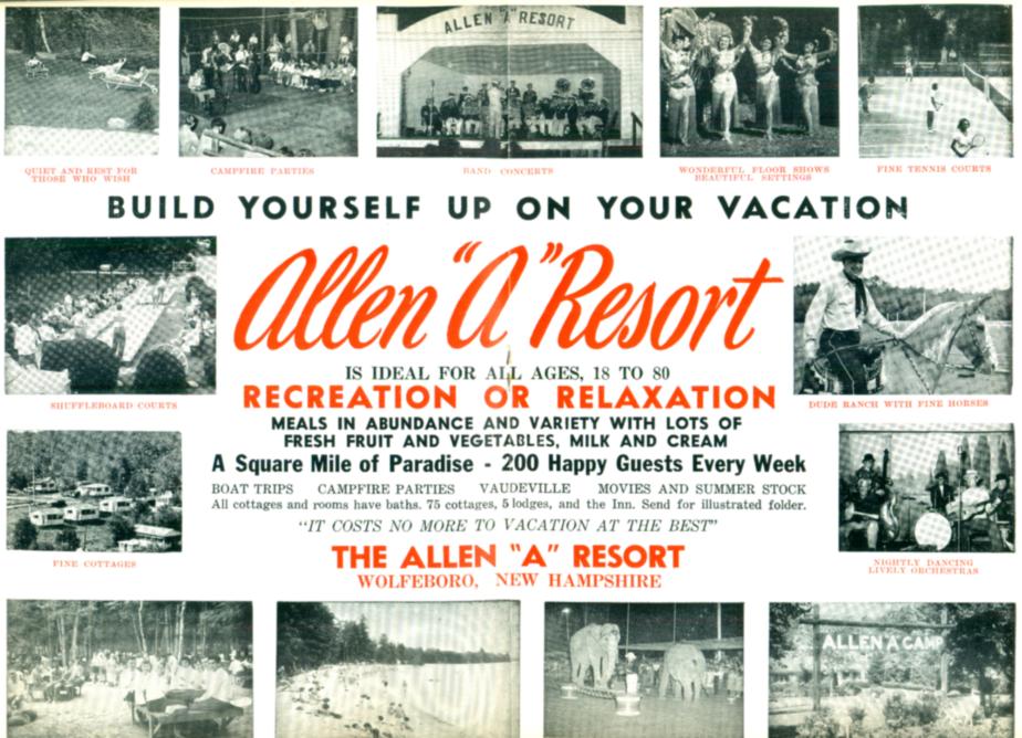 Allen A Resort - Wolfeboro NH 1953