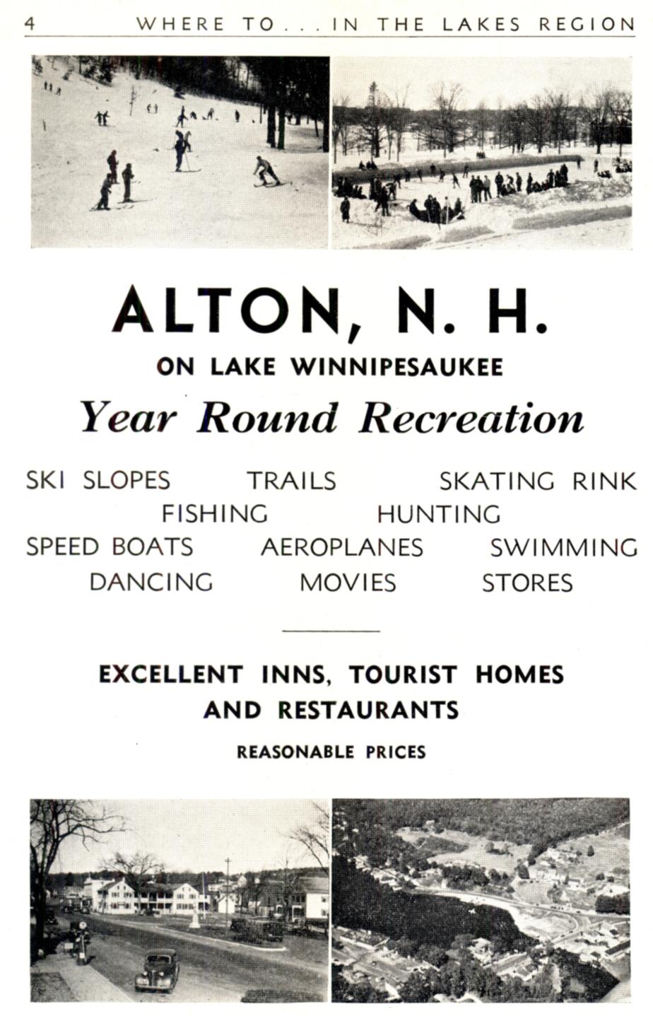 Alton NH Visitor's Guide 1939