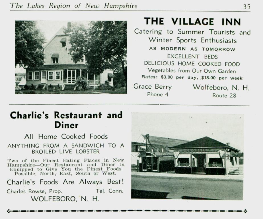Charlies Restaurant & Diner - Wolfeboro NH 1953