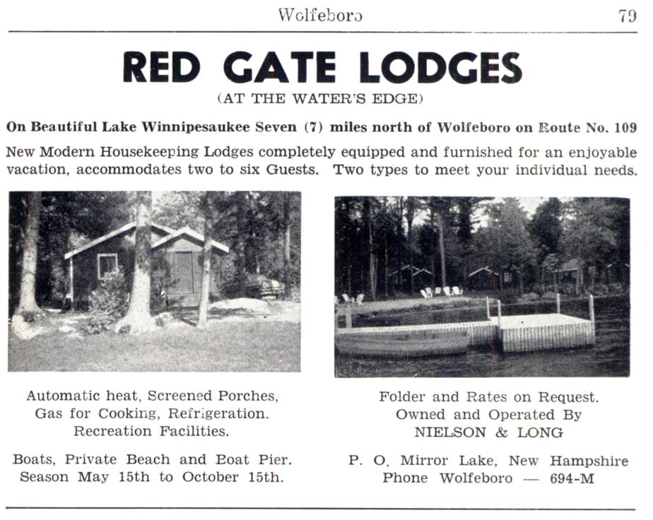 Red Gate Lodges - Wolfeboro NH 1953