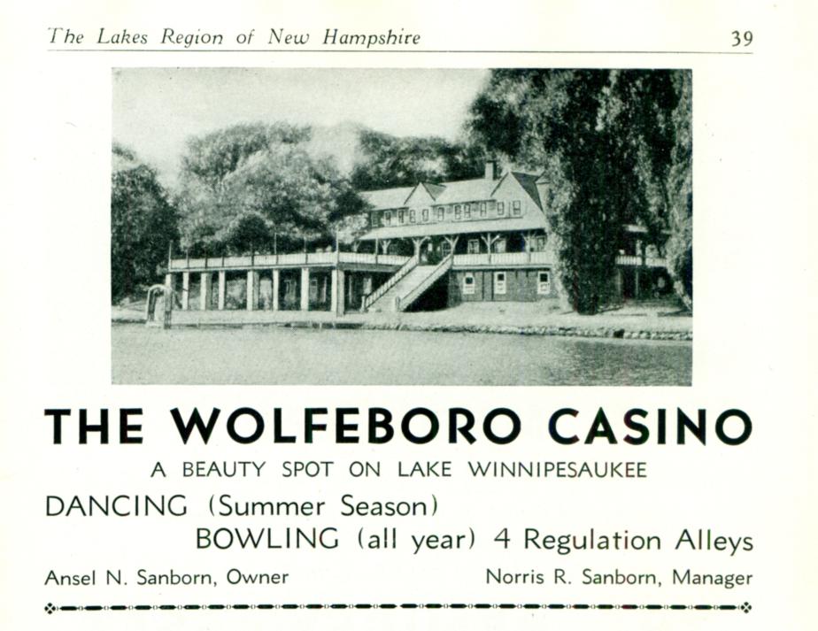 Wolfeboro Casino - Wolfeboro NH 1940
