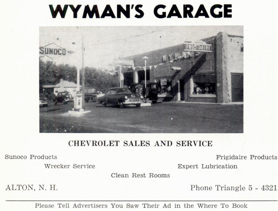 Wyman's Garage - Alton NH 1953