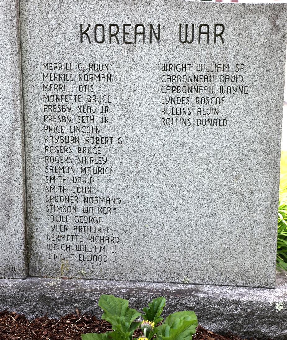 Lisbon NH Korean War Honor Roll