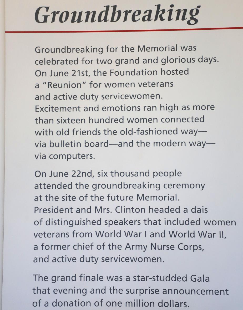 Military Women's Memorial - Groundbreaking
