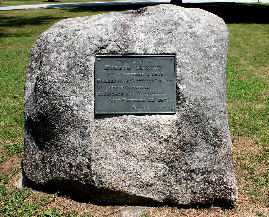 Horace Greeley Birthplace Marker Rock