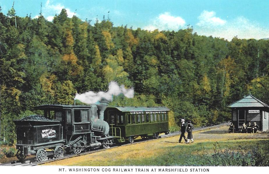 Mt Washington Postcard Set - 1931 - Cog Railway at Marshfield Station