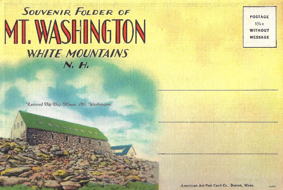 Mt Washington Postcard Set - 1931 - Tip Top House