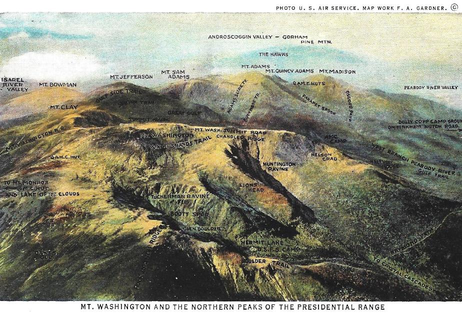 Mt Washington Postcard Set - 1931 - Mt Washington & Presidential Range