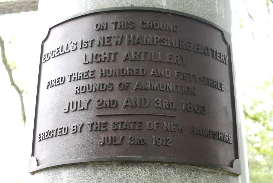 Gettysburg 1st NH Battery Monument