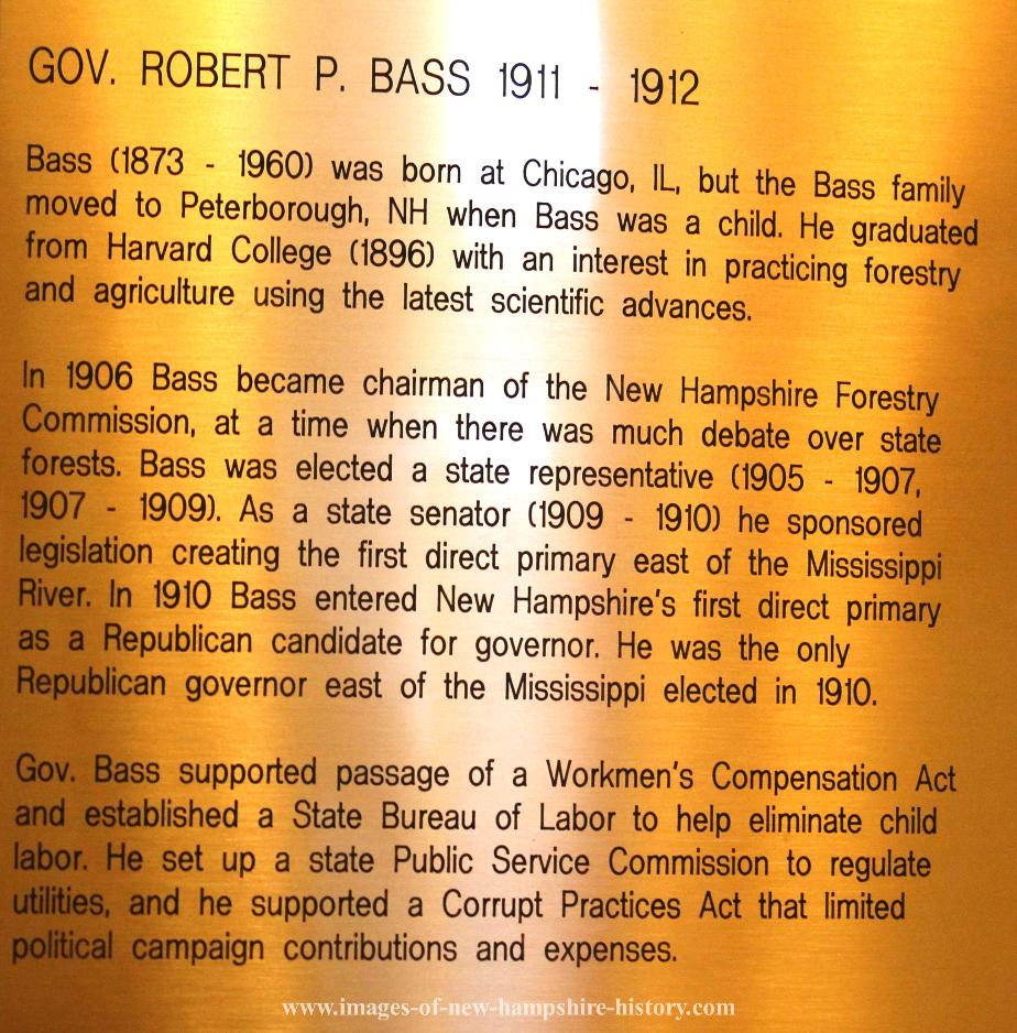 Governor Robert T Bass NH State House Portrait