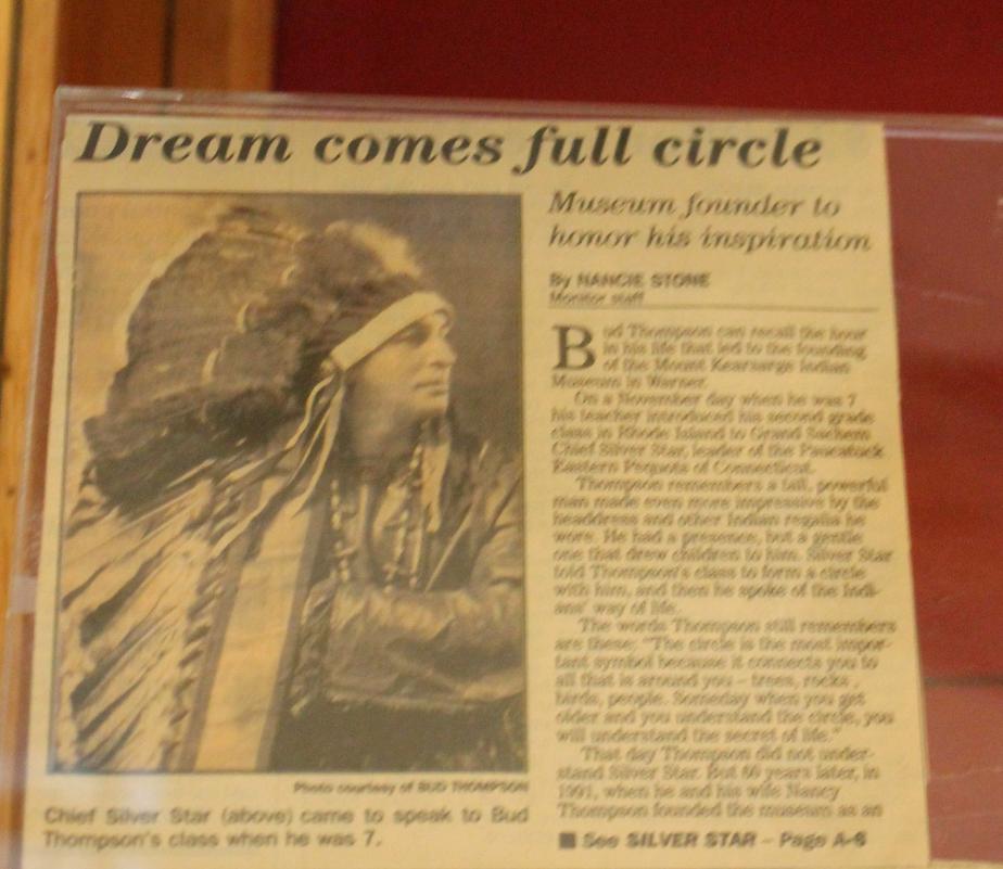 NH Indian Museum - Chief Silver Star