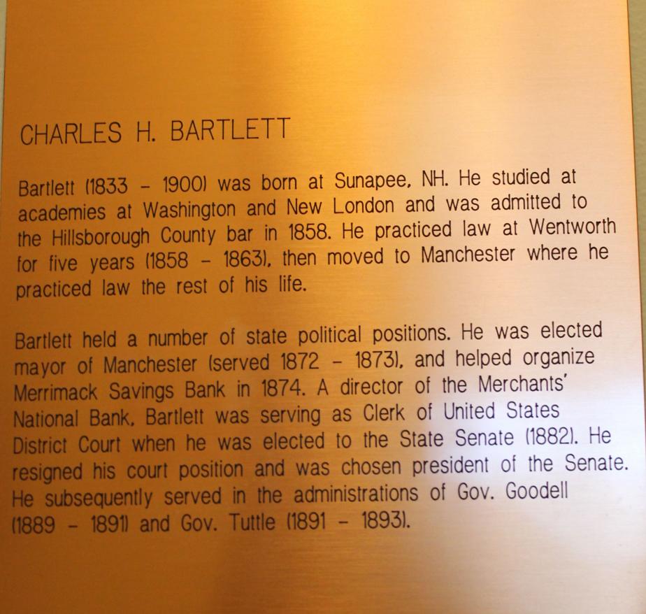 Charles H Bartlett NH State House Portrait