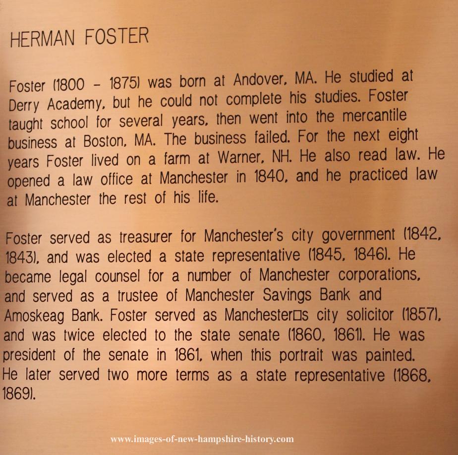 Herman Foster NH State House Portrait