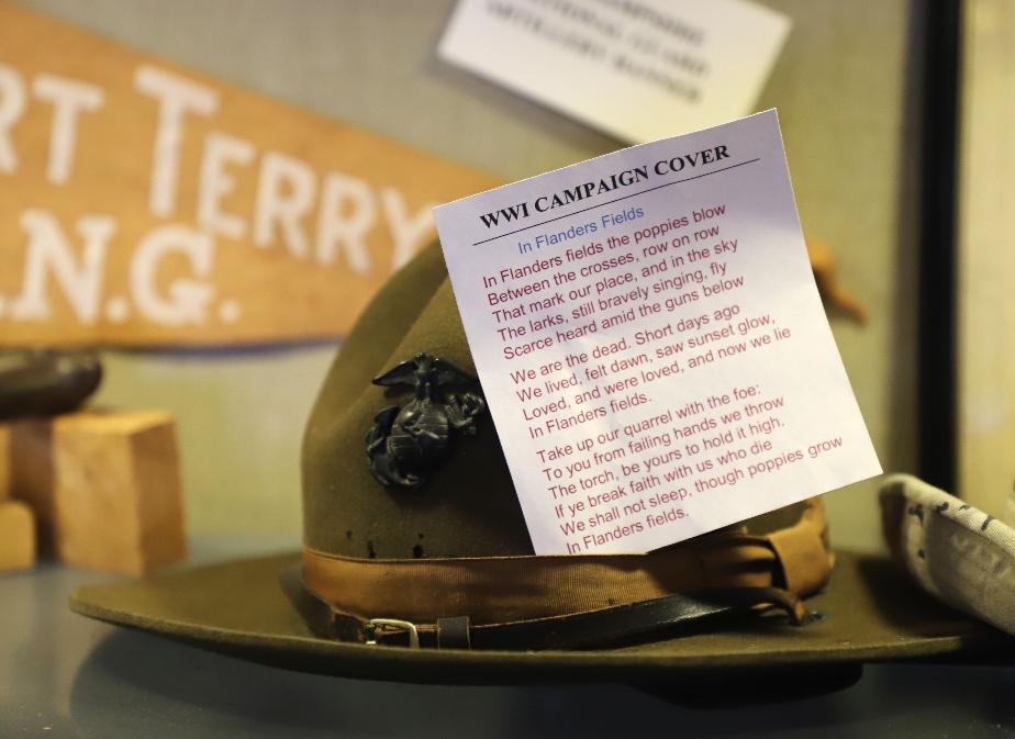 NH State Veterans Cemetery Display Case - Flanders Fields