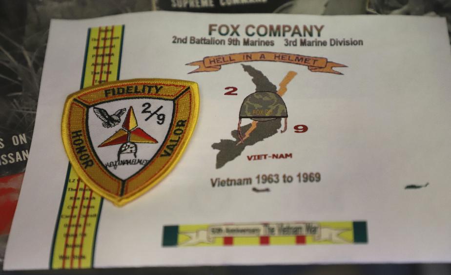 NH State Veterans Cemetery Display Case - Fox Company Vietnam