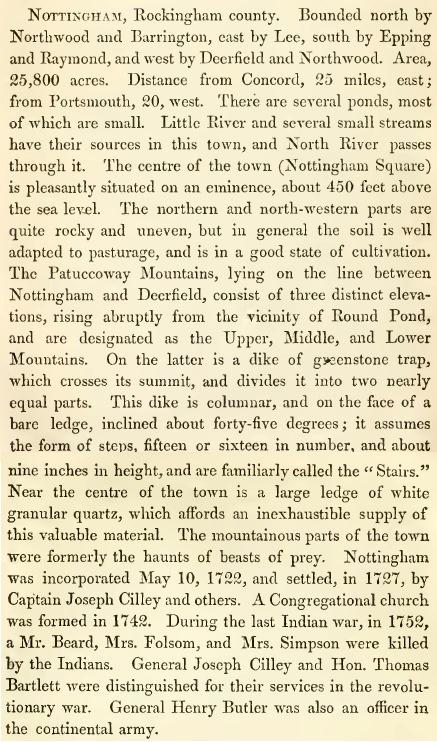 Nottingham NH Incorporated May 10, 1722