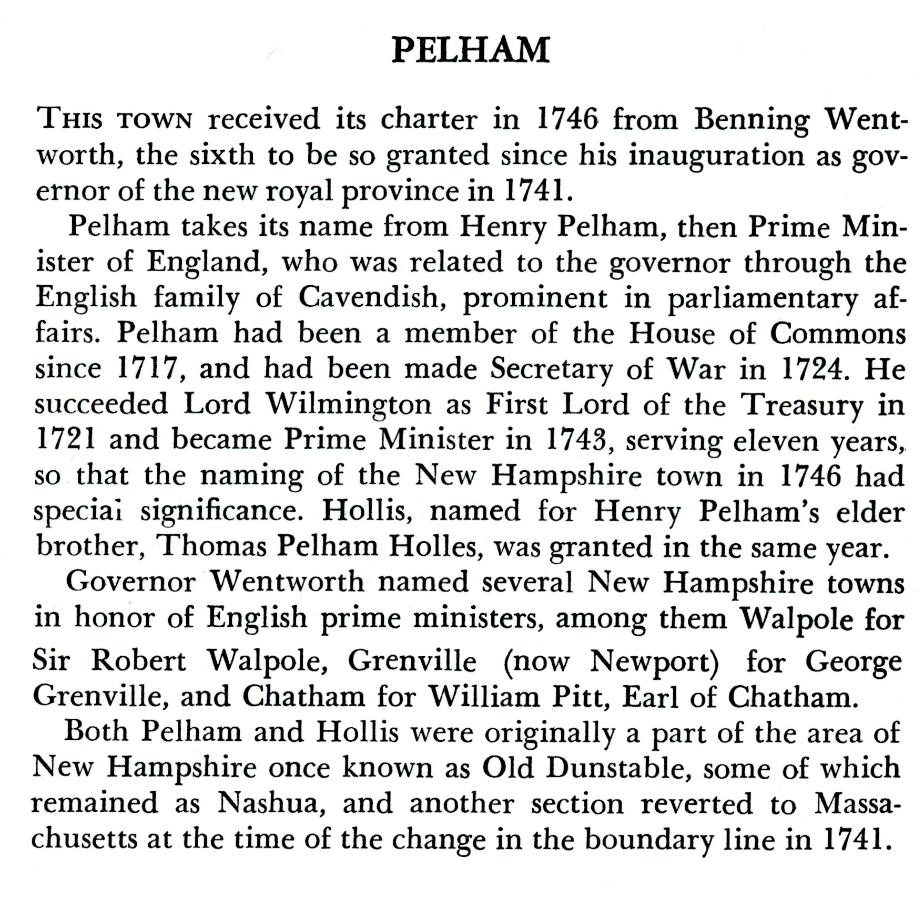 Pelham New Hampshire Town History