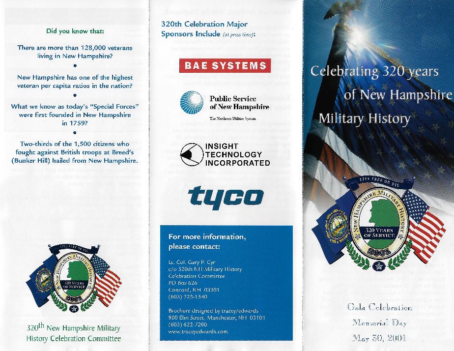 320 Years of NH Military History Gala - May 30 2001