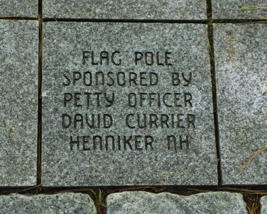 David Currier Flagpole Marker - Coast Guard Memorial at New Hampshire State Veterans Cemetery