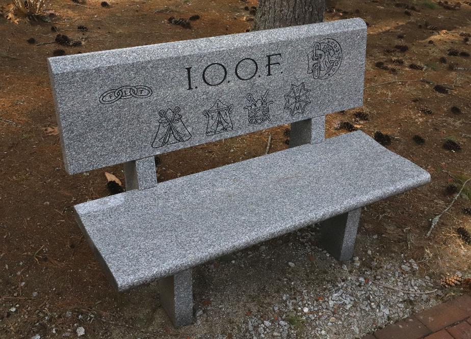 NH State Veterans Cemetery - International Organization of Odd Fellows Bench