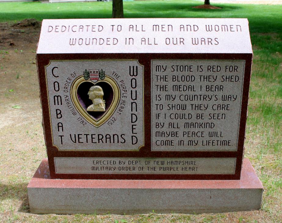 NH State Veterans Cemetery Combat Wounded Veterans Memorial