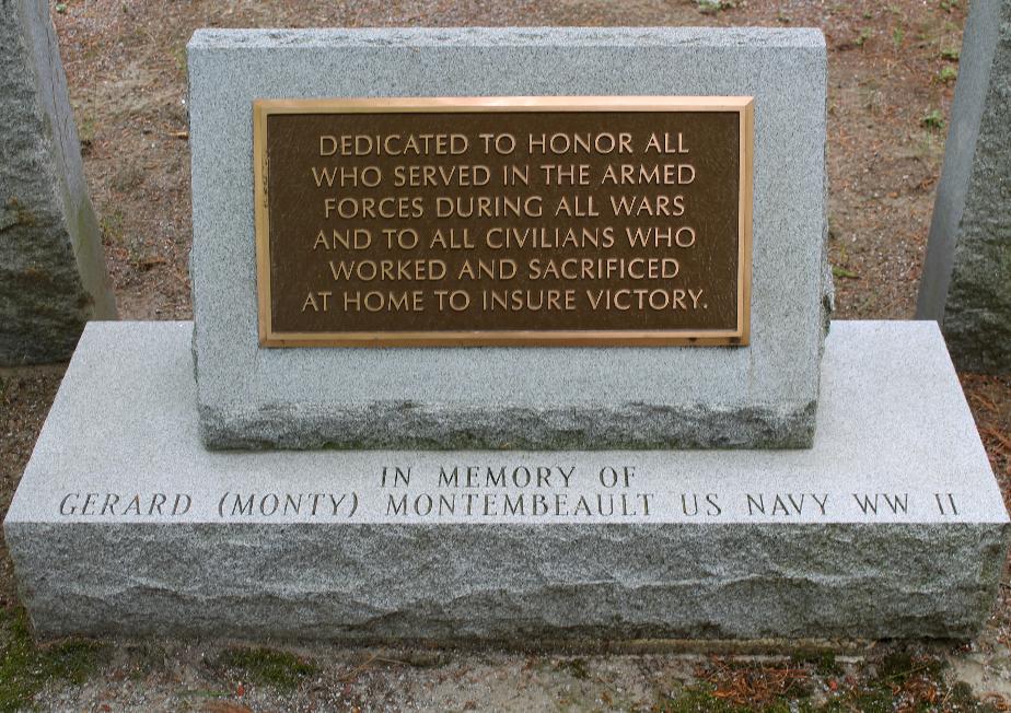 NH State Veterans Memorial - Gerard Montembeault (US Navy) WWII Memorial