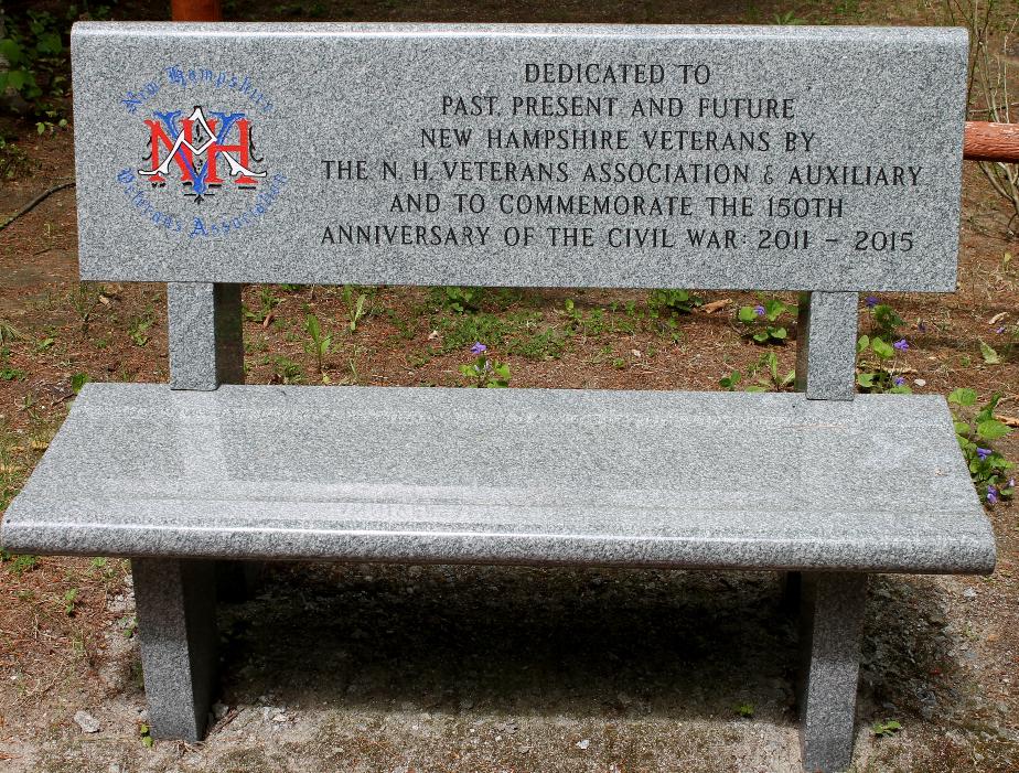 NH State Veterans Cemetery NH Veterans Association & Auxiliary Bench