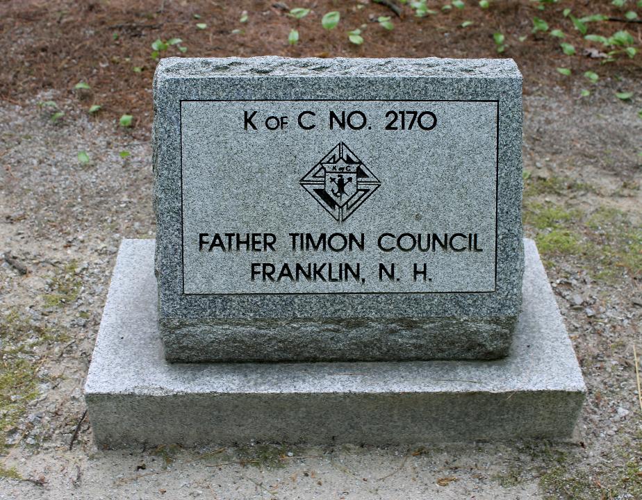 NH State Veterans Cemetery - Knights of Columbus Father Timon Council 2170 Franklin NH