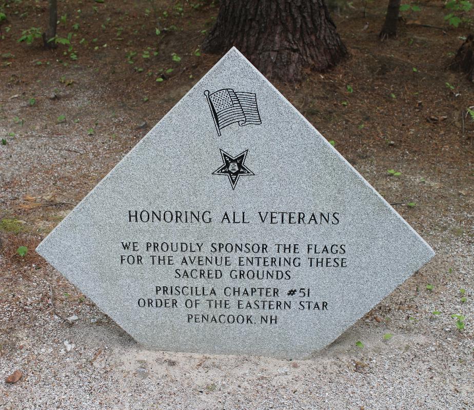 NH State Veterans Cemetery - Avenue of Flags Donation - Order of the Eastern Star