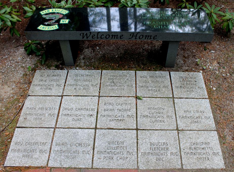 NH State Veterans Cemetery NAM Knights of America White Mountains Bench