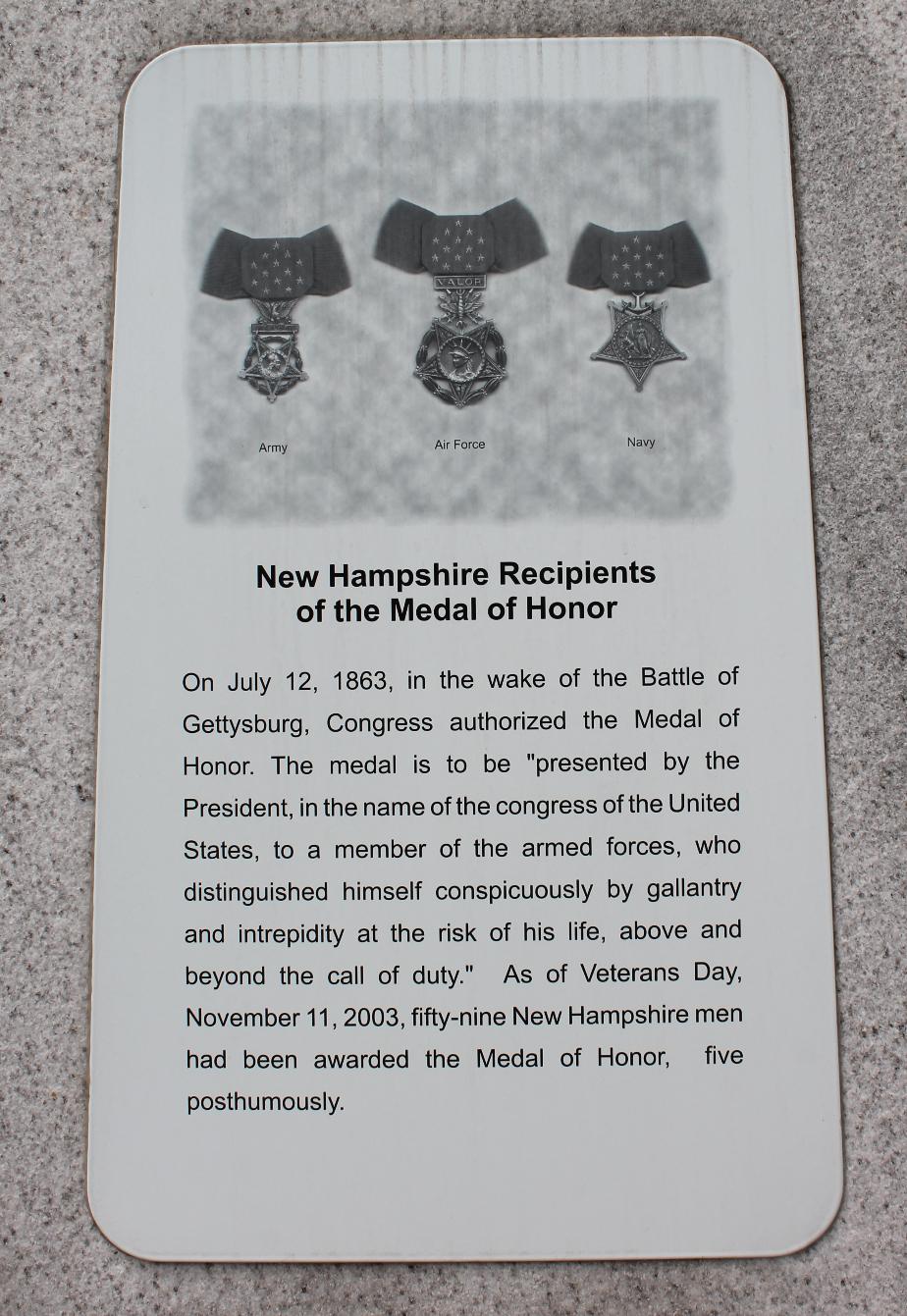 NH State Veterans Cemetery - NH Recipients of the Medal of Honor