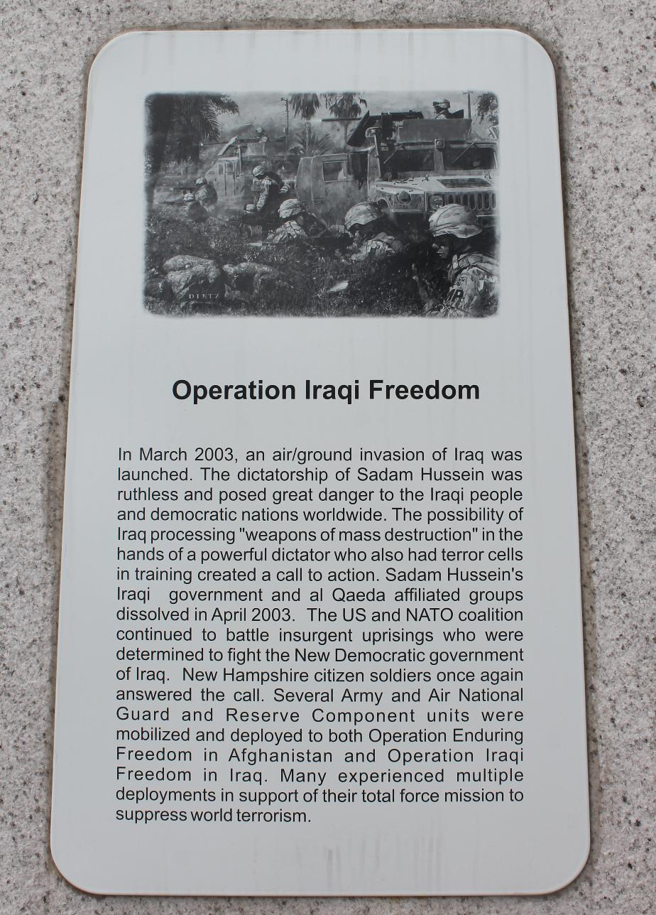 NH State Veterans Cemetery - Operation Iraqi Freedom