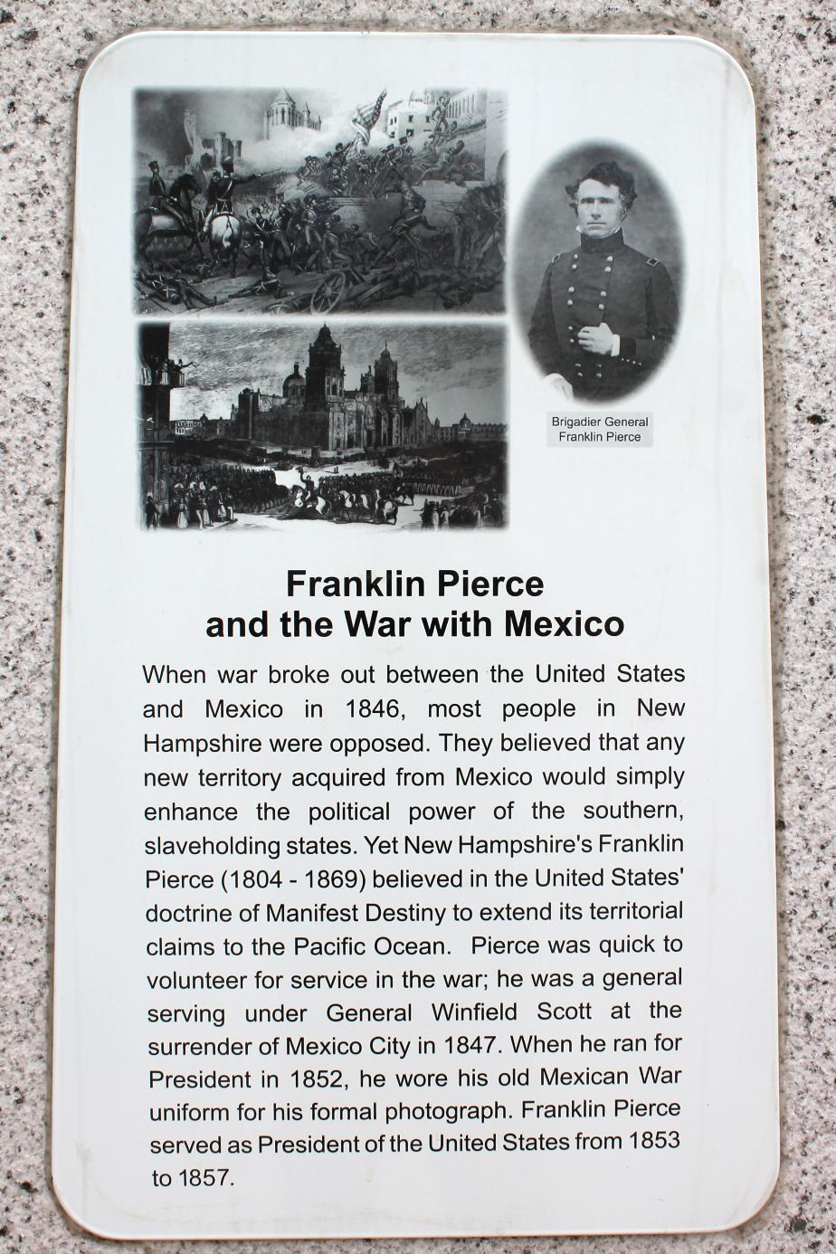 NH State Veterans Cemetery - Franklin Pierce & the War with Mexico