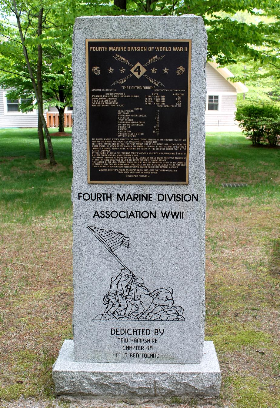 NH State Veterans Cemetery Fourth Marine Division Memorial