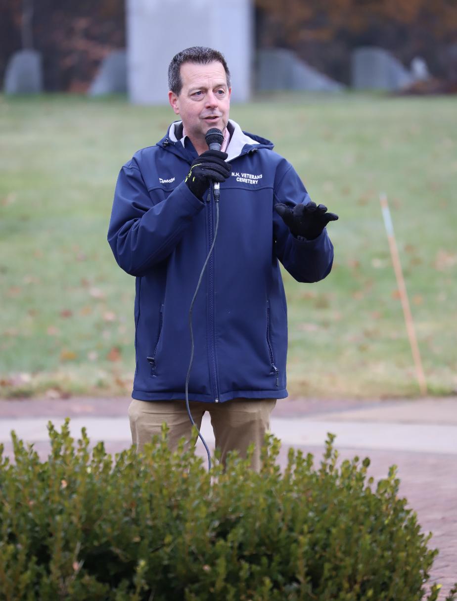 Wreaths for Boscawen 2023 - NH State Veterans Cemetery - Director Shawn Buck