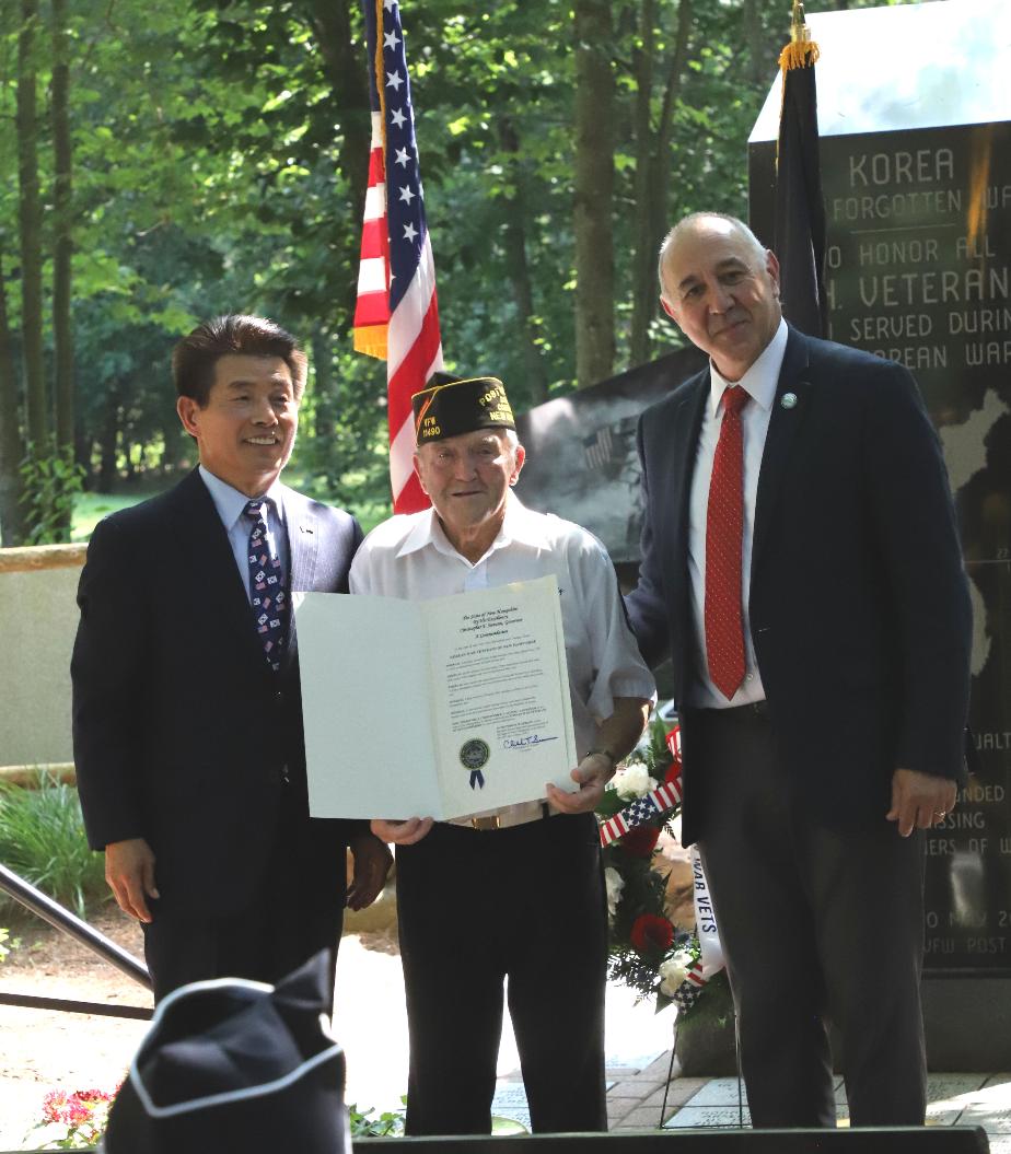 Sun Woo Park & Warren Perry -  Korean War Armistice 70th Anniversary Ceremony at the NH State Veterans Cemetery