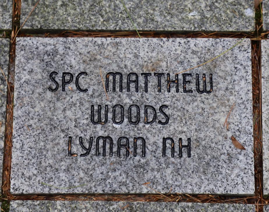 NH State Veterans Cemetery - Gold Star Families Memorial - SPC Matthew Woods Lyman NH