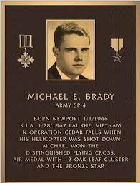 Michael Ervan Brady Newport NH Vietnam War Casualty